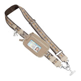 Phone Lanyard Clip and Go Strap with Wallet Crossbody Beige