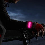2Pcs Rechargeable LED Light-Up Armband Slap Bracelet Flashing Arm Wrist Bands for Night Running Cycling Pink