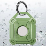 2Pcs For Apple AirTag Protective Case Water-Resistant TPU Full Cover with Key Ring Green