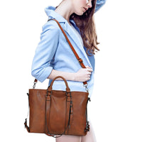 Women Handbag Satchel Tote Crossbody Bag Shoulder Sling Bag for Work and Travel Brown