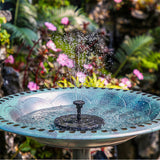 Solar Fountain Pump for Bird Bath Outdoor Floating Water Fountain with 6 Nozzles Solar Powered Water Pump for Pond Pool