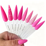 100 PCS Clear Nail Sticks with Ring Nail Art for Polish Display Almond Shapes