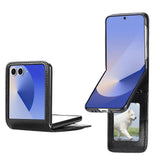 PU Wallet Card Holder Case Compatible With Samsung Galaxy Z Flip 6 7 8 with Stand Black