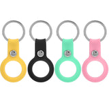 4Pcs Set Silicone AirTag Holder Anti Lost Protective Cover for Apple AirTag with Keyrings