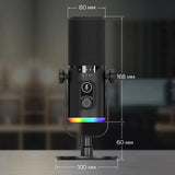 RGB Dynamic Gaming Microphone XLR/USB Interface for PC Streaming Podcast Recording Style 2