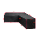 Water Resistant L-Shape Outdoor Furniture Cover Patio Corner Sofa Cover