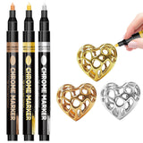 3-Color Chrome Effect Paint Marker Pens Set