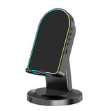 3-in-1 Induction Speaker with Phone Stand and Bluetooth 5.3 for Home Office Black