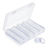 100 Pieces 30mm Coin Capsules Coin Holders Round Coin Protectors with Storage Organizer Box for Coin Collection Supplies