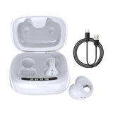 Sports Wireless Bluetooth Headphone Ear Clip Bone Conduction Headset Clip On Earbuds White