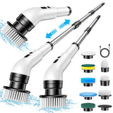 Electric Spin Scrubber with 9 Replaceable Brush Heads Cordless Cleaning Brush for Bathroom and Kitchen
