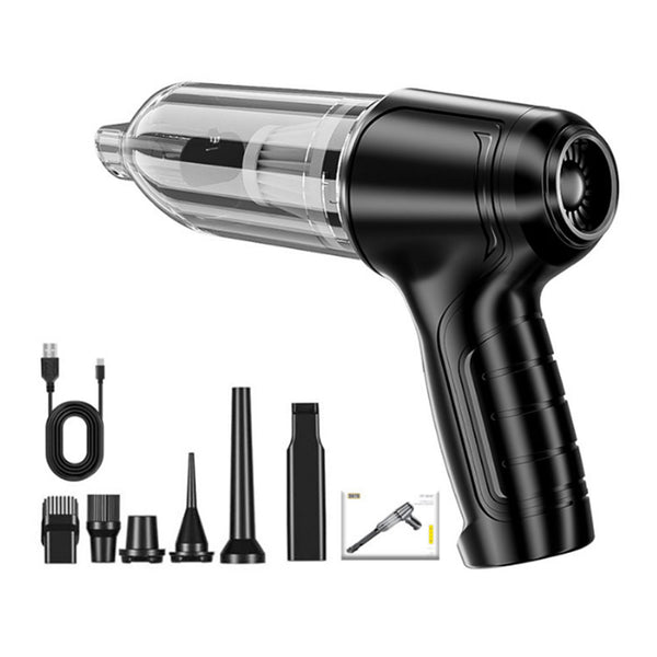 Cordless Handheld Vacuum Cleaner Home Car Dust Blower Dust Blower Mini Air Duster Black