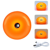 Rechargeable Donut Lamp for Table and Wall with Touch Dimmer Orange