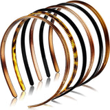 6 Pcs Non Slip Toothed Hair Hoops Thin Plastic Invisible Styling