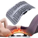 Multi-Level Adjustable Back Stretcher for Lower Back Grey