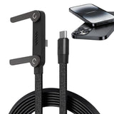 2-in-1 Angled Fast Charging Cable with Phone Stand for Gaming