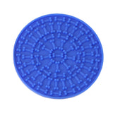 Dog Lick Pad Bath Washing Buddy Suction Grooming Pad Helper Slow Feeder Mat Blue