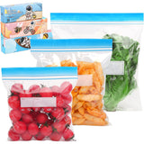 70 PCS Double Zipper Seal Reusable Freezer and Food Storage Bags