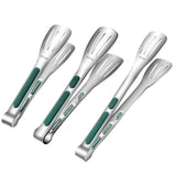 3Pcs 304 Stainless Steel Cooking Tongs for Food Salad BBQ