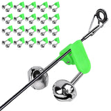20 Pcs Fishing Rod Tip Bite Alarm Bells for Day and Night Fishing