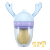 Baby Fresh Fruit Food Feeder Pacifier Set Silicone Feeding Nipple Blue