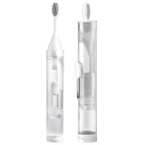 2Pcs Travel Toothbrush with Built-in Toothpaste Container Kit Foldable Toothbrush for Camping Trip