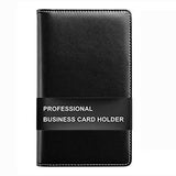120-Slot Portable Business Card Book Holder Organizer for Men Women Black