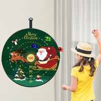 72cm Christmas Dart Board Game Set for Kids Xmas Board Game Toy with 12Pcs Sticky Balls Style 1