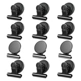 12 PCS Metal Fridge Clips for Photo Plan Refrigerator Clips for Home School Office Black