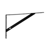 2Pcs Mild Steel Shelf Bracket Reinforced Heavy Duty 90 Degree Black