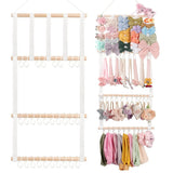 Headband and Hair Bow Organizer for Girls Bow Hanger for Hair Accessories White