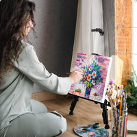 168cm Adjustable Art Painting Easel Stand Aluminum Metal Tripod for for Table-Top Floor Drawing and Displaying