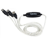 MIDI to USB Cable Adapter for Music Keyboards and Electronic Pianos to PC Connection