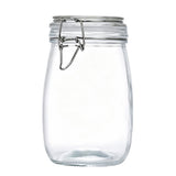 1000ml Clear Glass Airtight Storage Jar with Clamp Lid and Silicone Seal