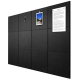 12Pcs Large Felt Bulletin Board Wall Tiles for Office & HomePanels Black
