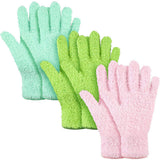 3 Pairs Microfiber Plant Dusting Gloves Leaf Cleaning Gloves for Furniture Home Car