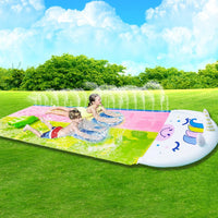 Extra Long Inflatable Slip Splash Slide with 2 Slidingboards Heavy Duty Water Slide for Kids
