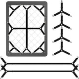 6Pcs Bed Sheet Straps Secure and Fitted Sheet Straps for Bedding Black