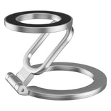 Removable Magnetic Ring Holder & Phone Grip for iPhone 12–16 Series Silver