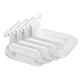 4PCS Invisible Bedsheet Clips Bed Sheet Holders with Lock Strips White