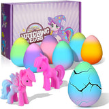 6PCS Unicorn Hatching Rainbow Eggs – Growing Toy Set