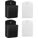 2 PCS Remote Control Holders Wall Mount Self Adhesive for Home Office School Black
