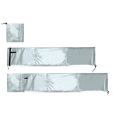 Insulated Protective Cover for Portable AC Exhaust Hose Water Resistant Silver