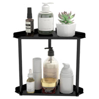 2-Tier Storage Rack – Perfume & Skincare Organizer for Home Black