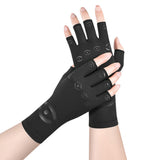 Half Finger Compression Gloves – Carpal Tunnel & Joint Support for Typing Black