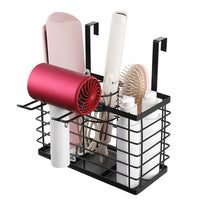 3-in-1 Wall Mounted Hair Dryer Holder Adjustable Height Hair Tool Organizer for Flat/Curling Irons Hair Straighteners
