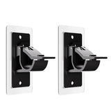 Self Adhesive Curtain Rod Bracket Universal Plastic Curtain Rod Holders for Bathroom Bedroom Kitchen Black