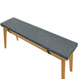 Long Bench Cushion with Ties for Dining & Window Bench