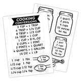Kitchen Conversion Chart Sticker Transparent