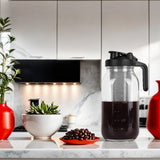 64 oz Cold Brew Coffee Glass Maker Wide Mouth Mason Jar Pitcher with Filter for Ice Coffee Tea Drink